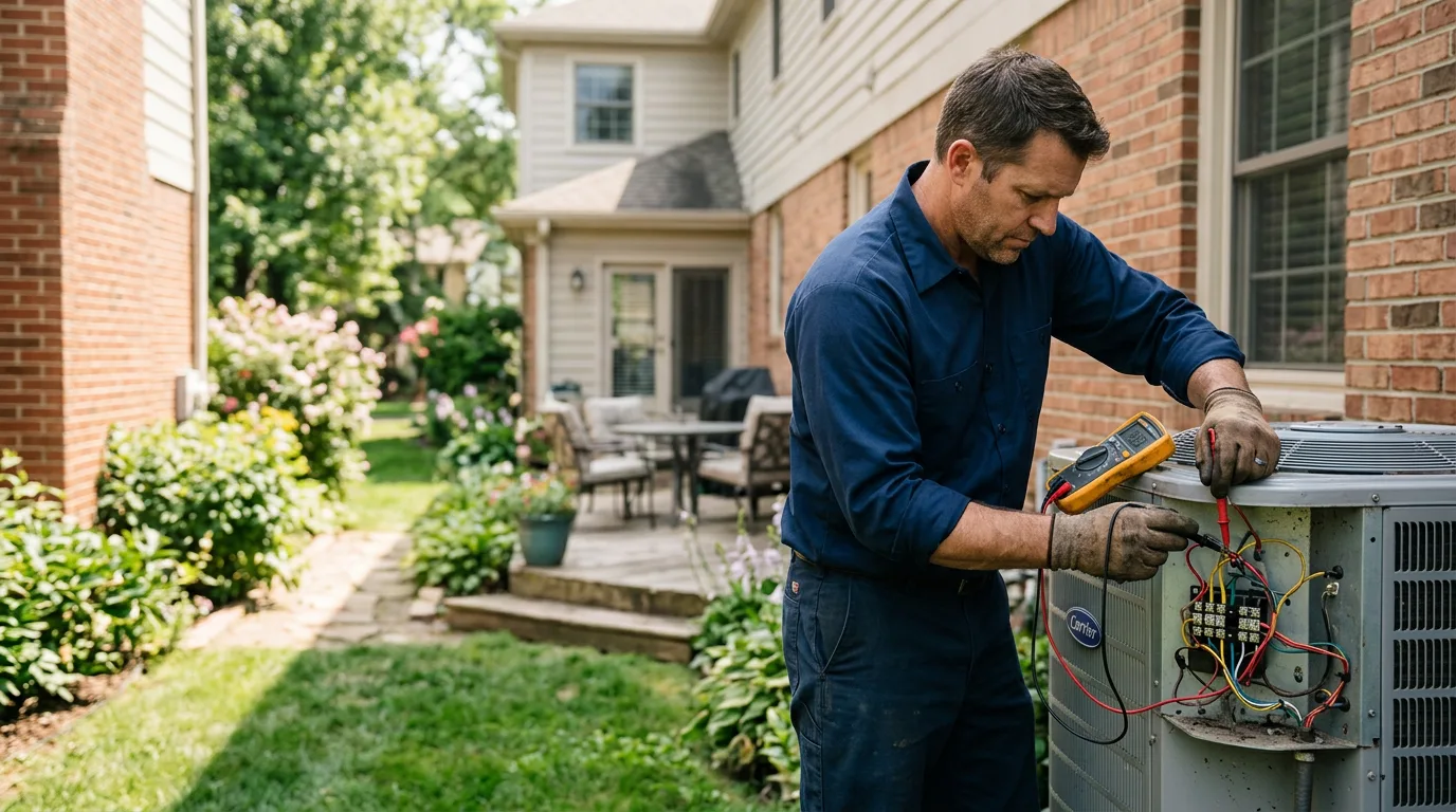 HVAC technician working near Stewart, OH